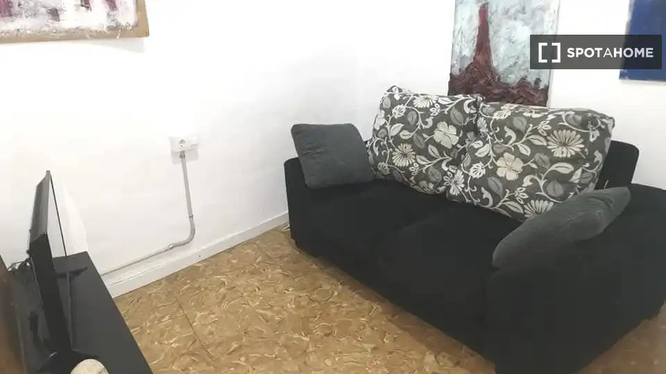 Sala de estar de Piso de alquiler en Barcelona con Aire acondicionado, Calefacción y Amueblado