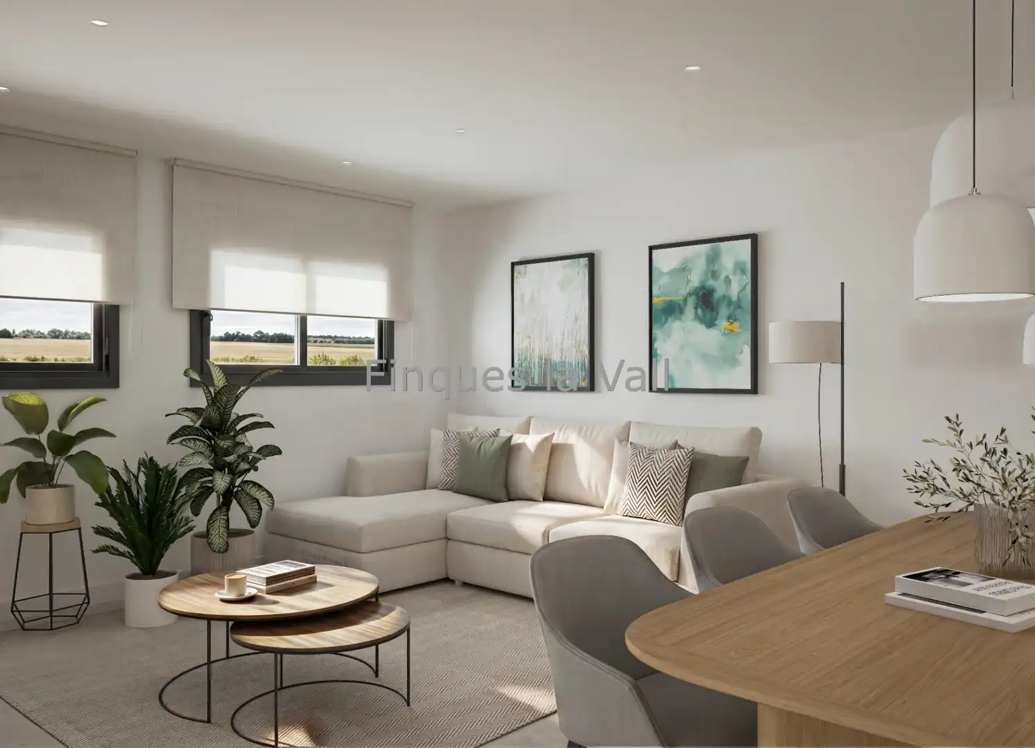 Wohnzimmer von Einfamilien-Reihenhaus zum Verkauf in Roda de Ter mit Privatgarten, Terrasse und Balkon