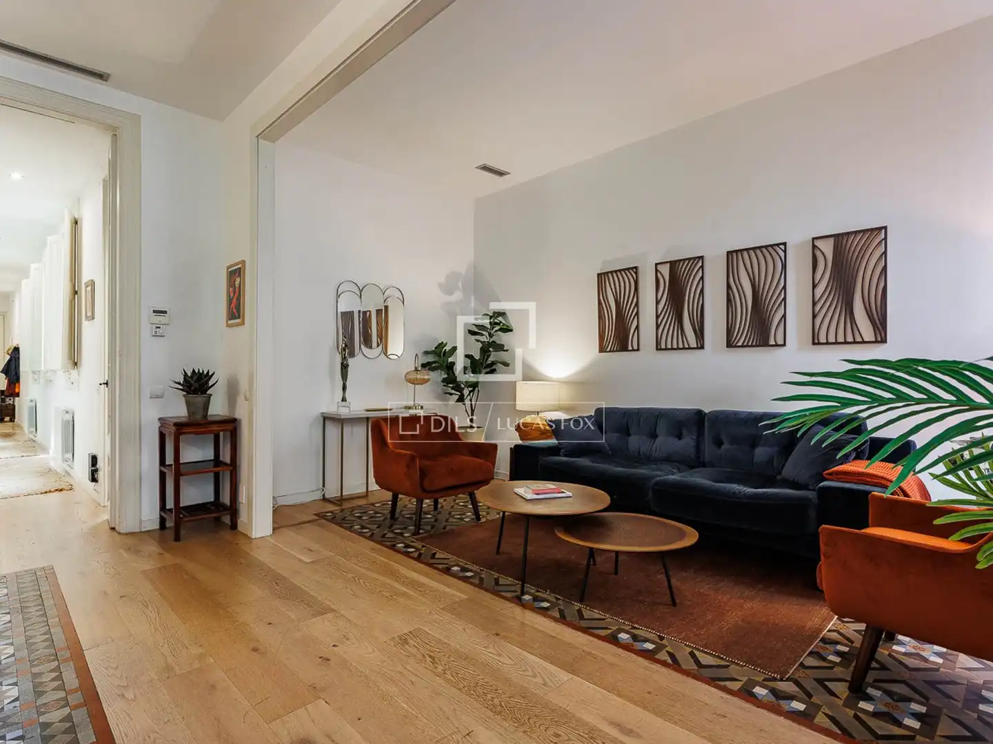 Sala de estar de Piso en venta en Barcelona con Aire acondicionado y Balcón