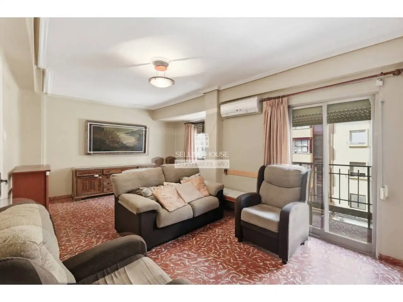 Sala de estar de Piso en venta en Valencia con Aire acondicionado y Balcón