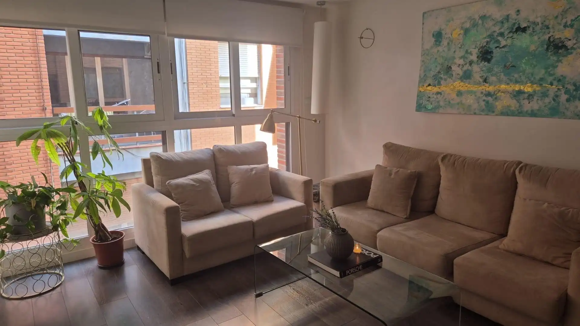 Wohnzimmer von Wohnung zur Miete in Murcia mit Klimaanlage, Heizung und Privatgarten