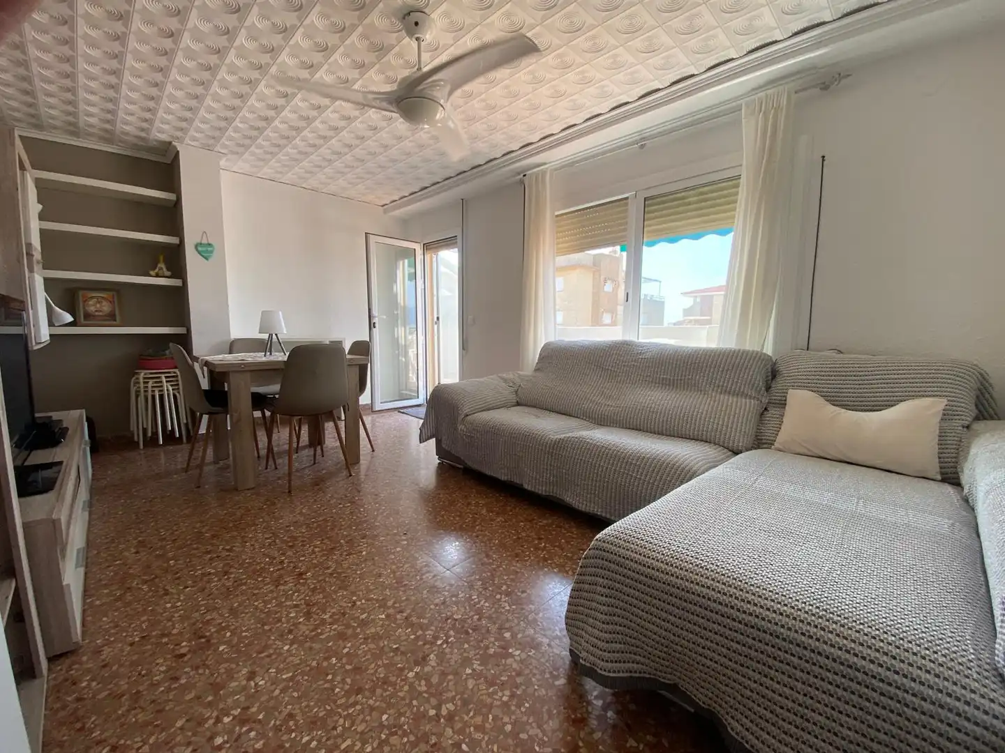 Sala de estar de Apartamento en venta en Xeraco con Terraza, Amueblado y Balcón