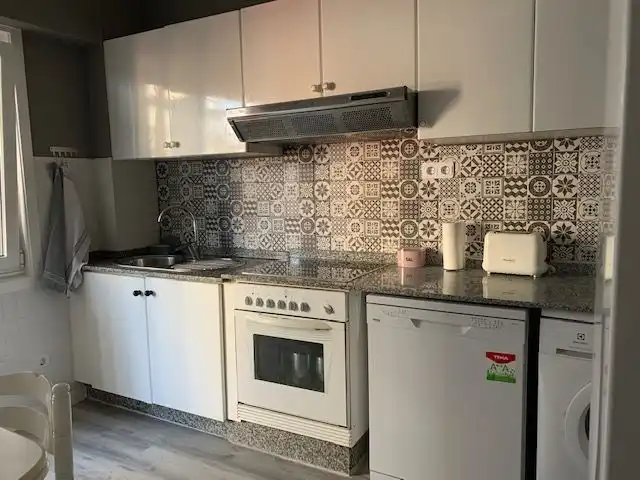 Kitchen of Flat for rent in Ferrol  with Heating, Parquet flooring and Terrace