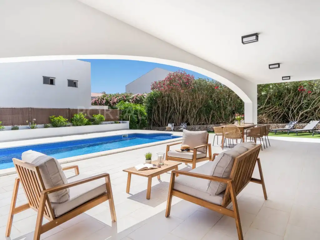 Terrassa de Casa o xalet en venda en Es Mercadal amb Jardí privat, Terrassa i Piscina