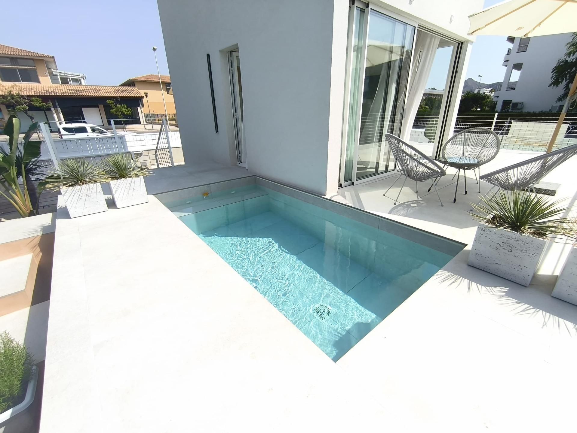 Swimming pool of House or chalet to rent in Alcúdia  with Air Conditioner, Heating and Private garden
