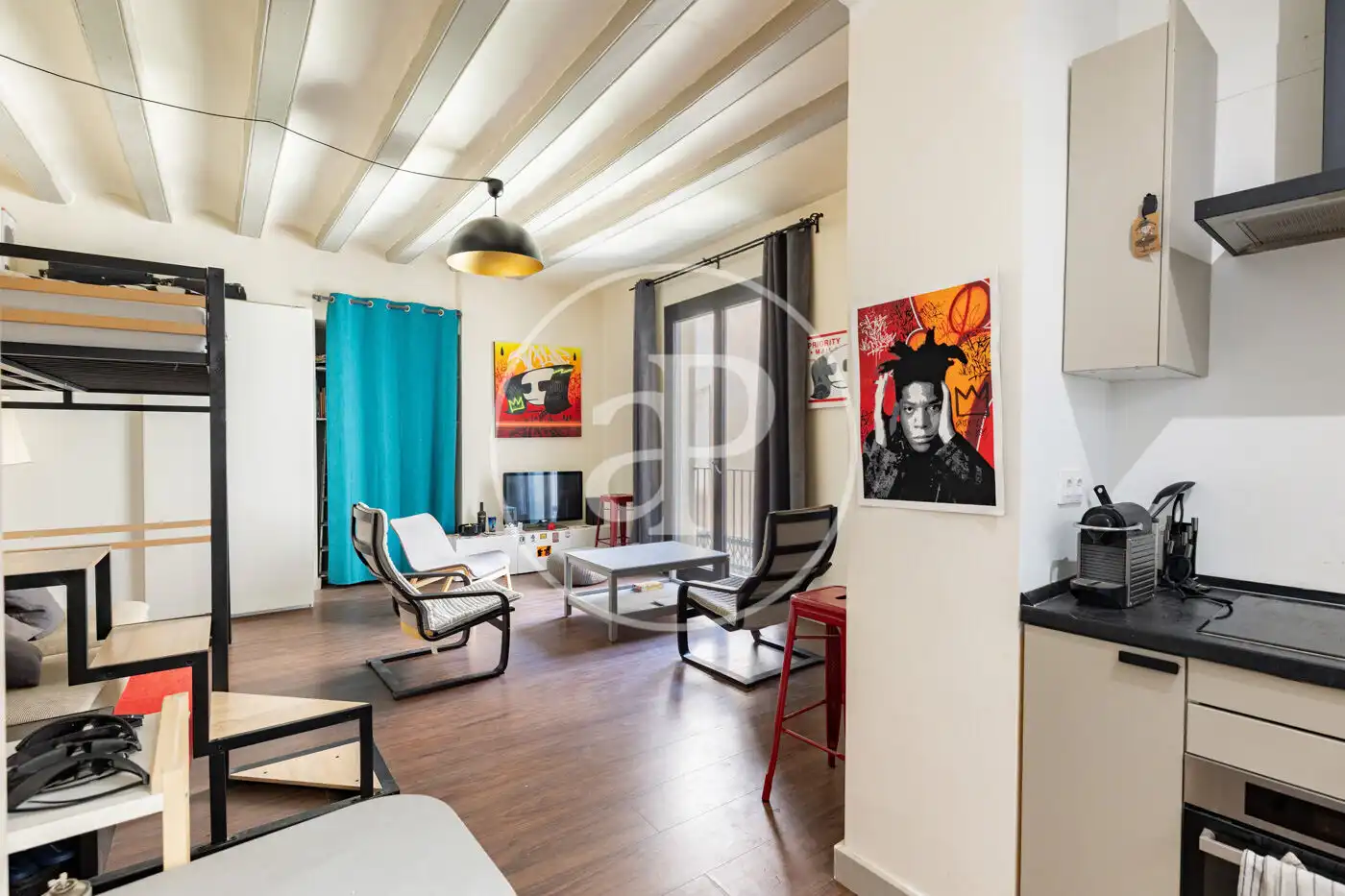 Sala d'estar de Pis en venda en Barcelona amb Aire condicionat i Calefacció