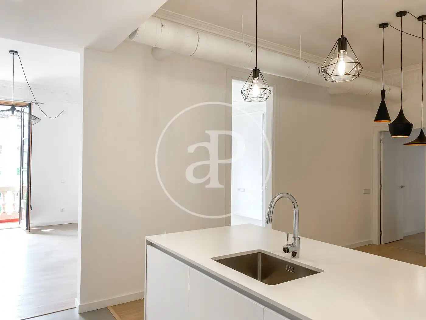 Kitchen of Flat for rent in Barcelona  with Air Conditioner, Heating and Balcony