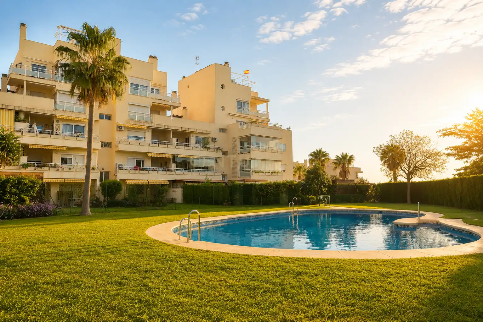 Piscina de Apartamento en venta en Benalmádena con Aire acondicionado, Trastero y Piscina comunitaria