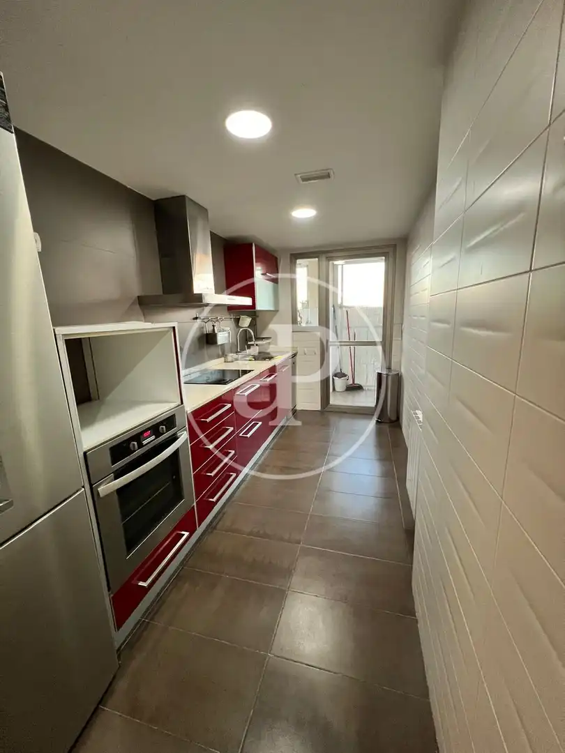 Kitchen of Flat for rent in Valencia  with Air Conditioner, Terrace and Furnished