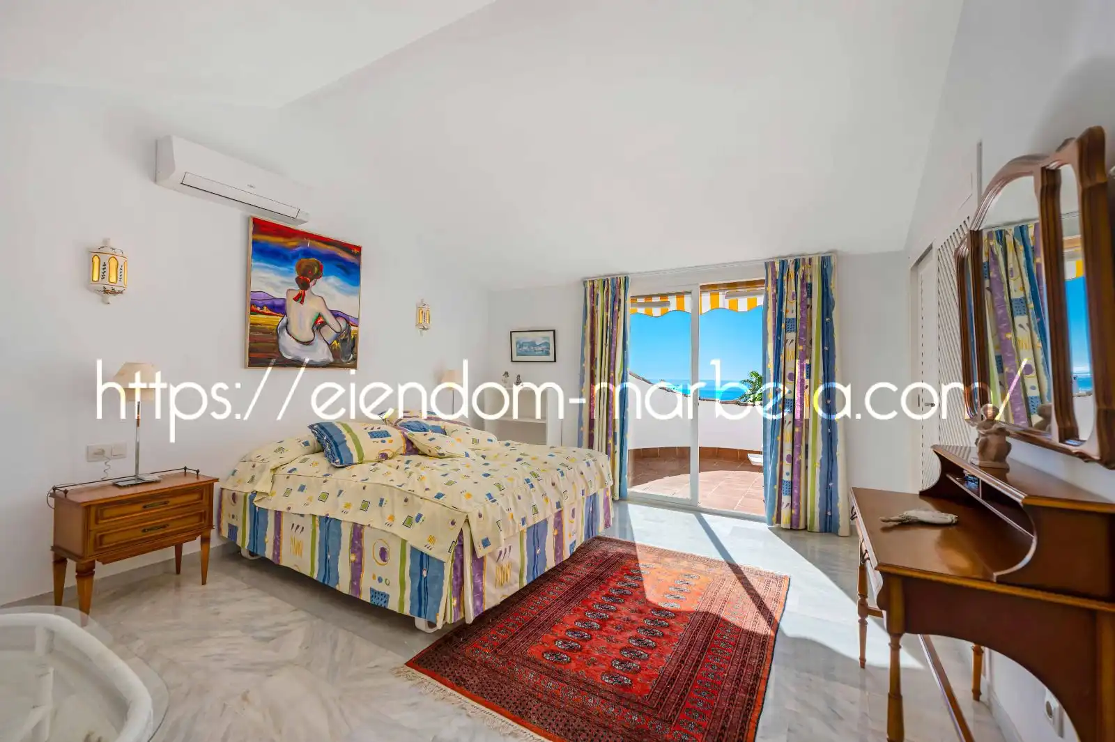 Schlafzimmer von Maisonette zum Verkauf in Mijas mit Klimaanlage, Terrasse und Möbliert
