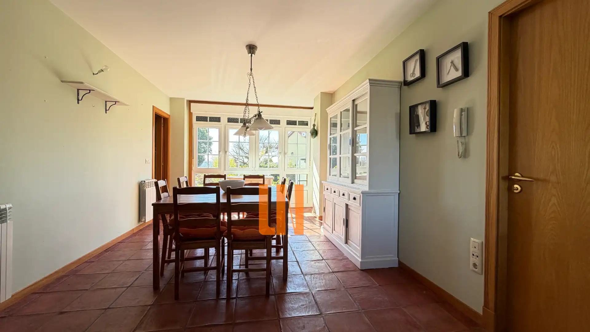 Dining room of Houses for sale in Miño  with Heating, Private garden and Parquet flooring