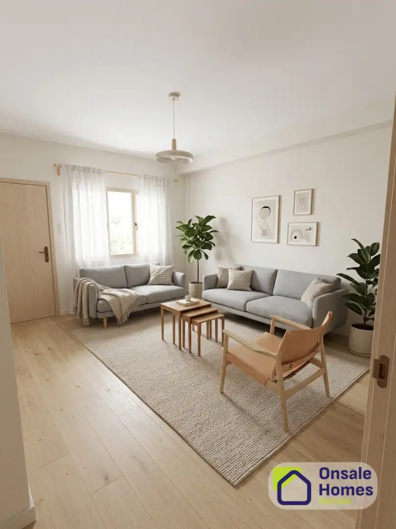 Sala d'estar de Casa adosada en venda en Marbella amb Jardí privat i Balcó