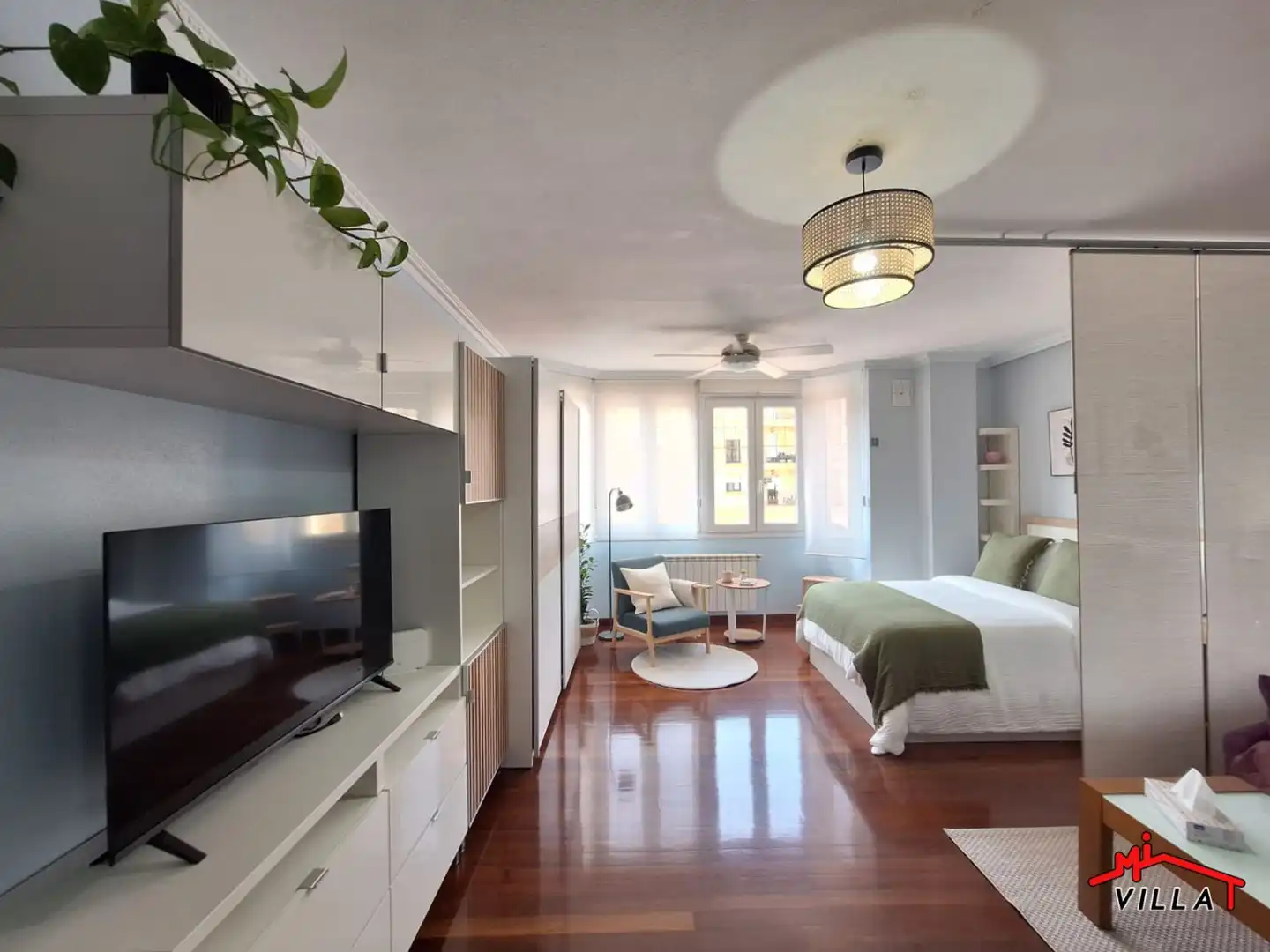 Schlafzimmer von Wohnung zur Miete in Bárcena de Cicero mit Heizung und Möbliert