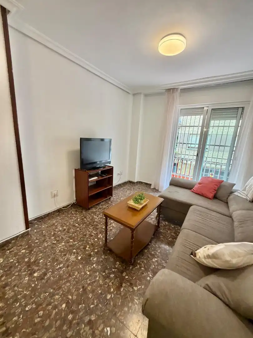 Living room of Flat for rent in Jaén  with Air Conditioner, Terrace and Furnished