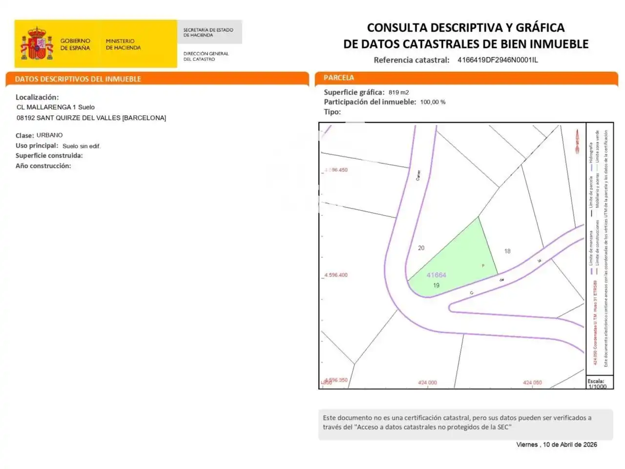 Terreny residencial en venda a Mallerenga