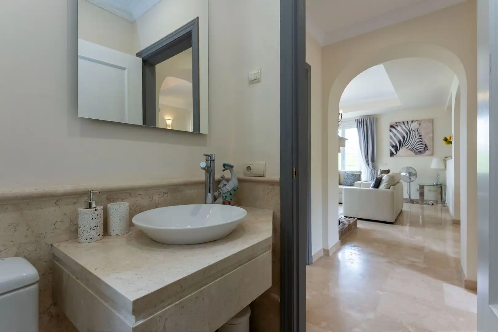 Baño de Casa o chalet en venta en Mijas con Aire acondicionado, Jardín privado y Terraza