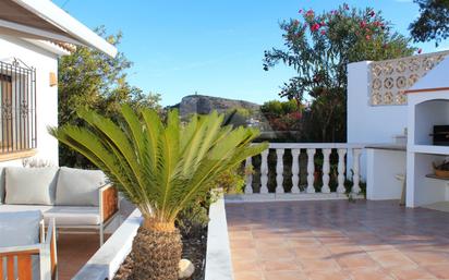 Terrassa de Casa o xalet en venda en Moraira amb Aire condicionat, Terrassa i Piscina