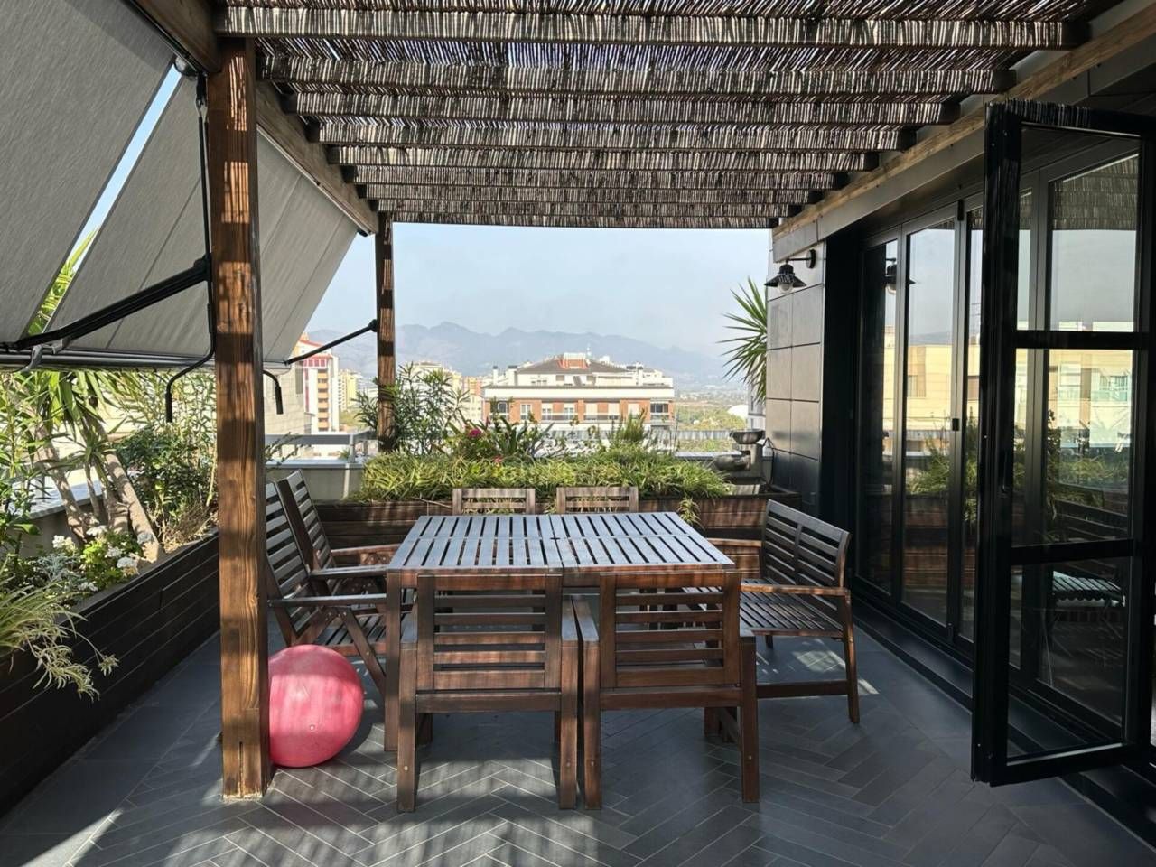 Terrace of Attic to rent in Castellón de la Plana / Castelló de la Plana  with Air Conditioner, Heating and Parquet flooring