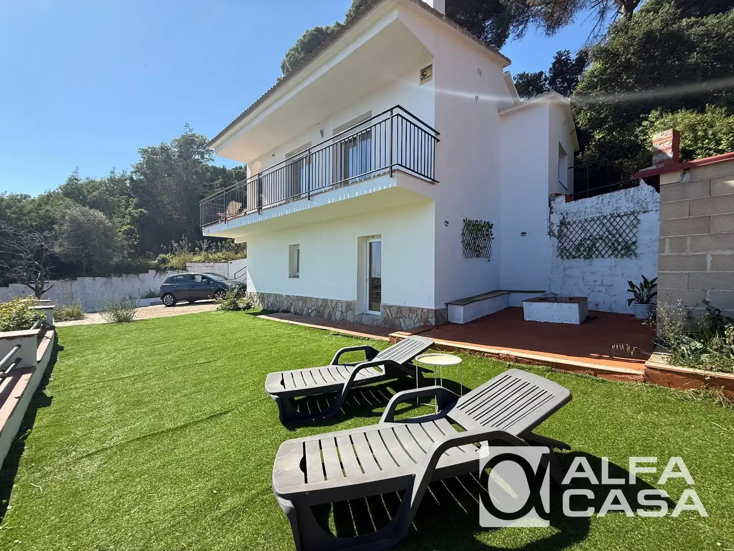 Vista exterior de Casa o chalet en venta en Vidreres con Terraza, Amueblado y Horno