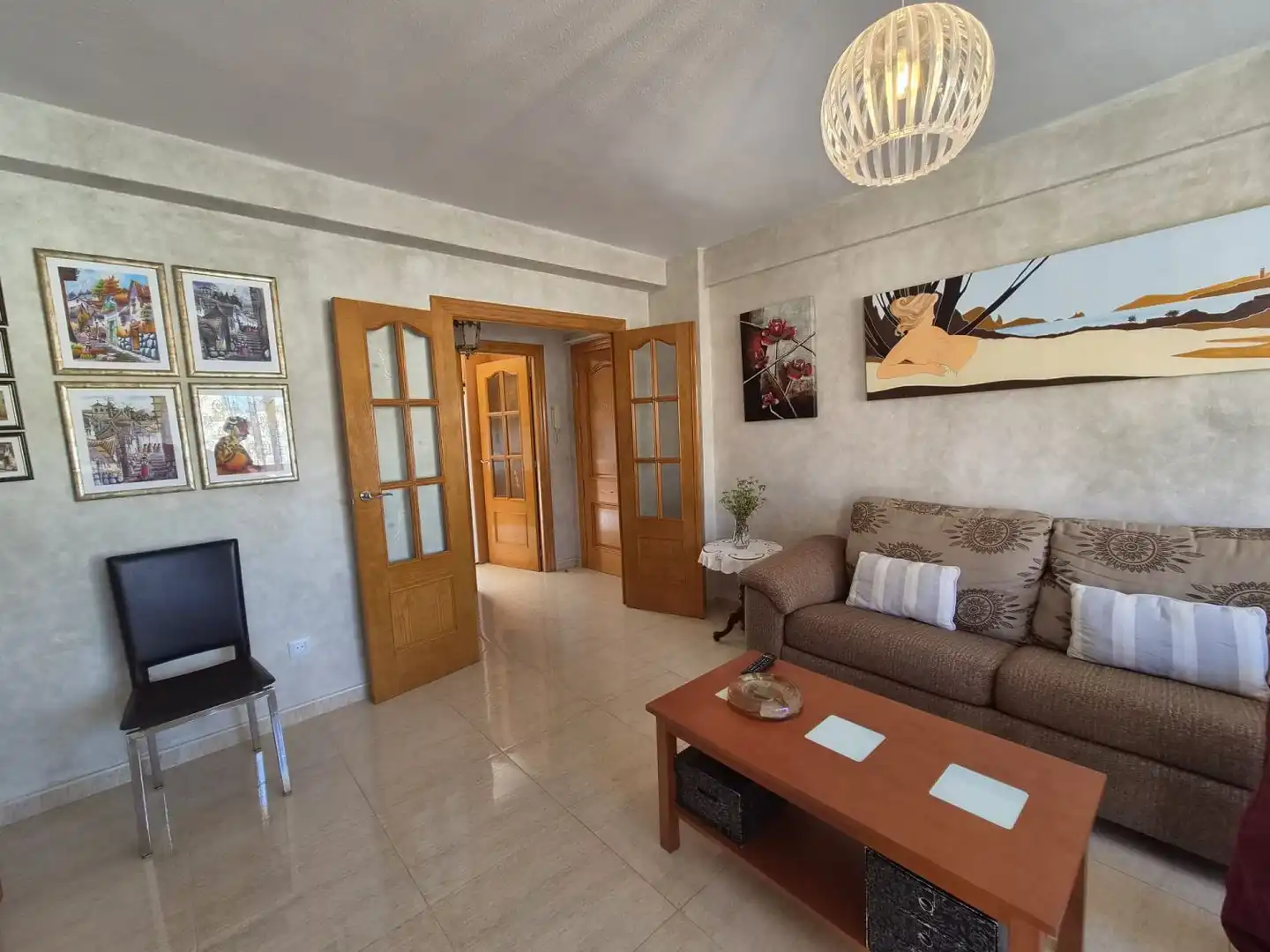 Sala d'estar de Pis de lloguer en Águilas amb Aire condicionat, Terrassa i Balcó