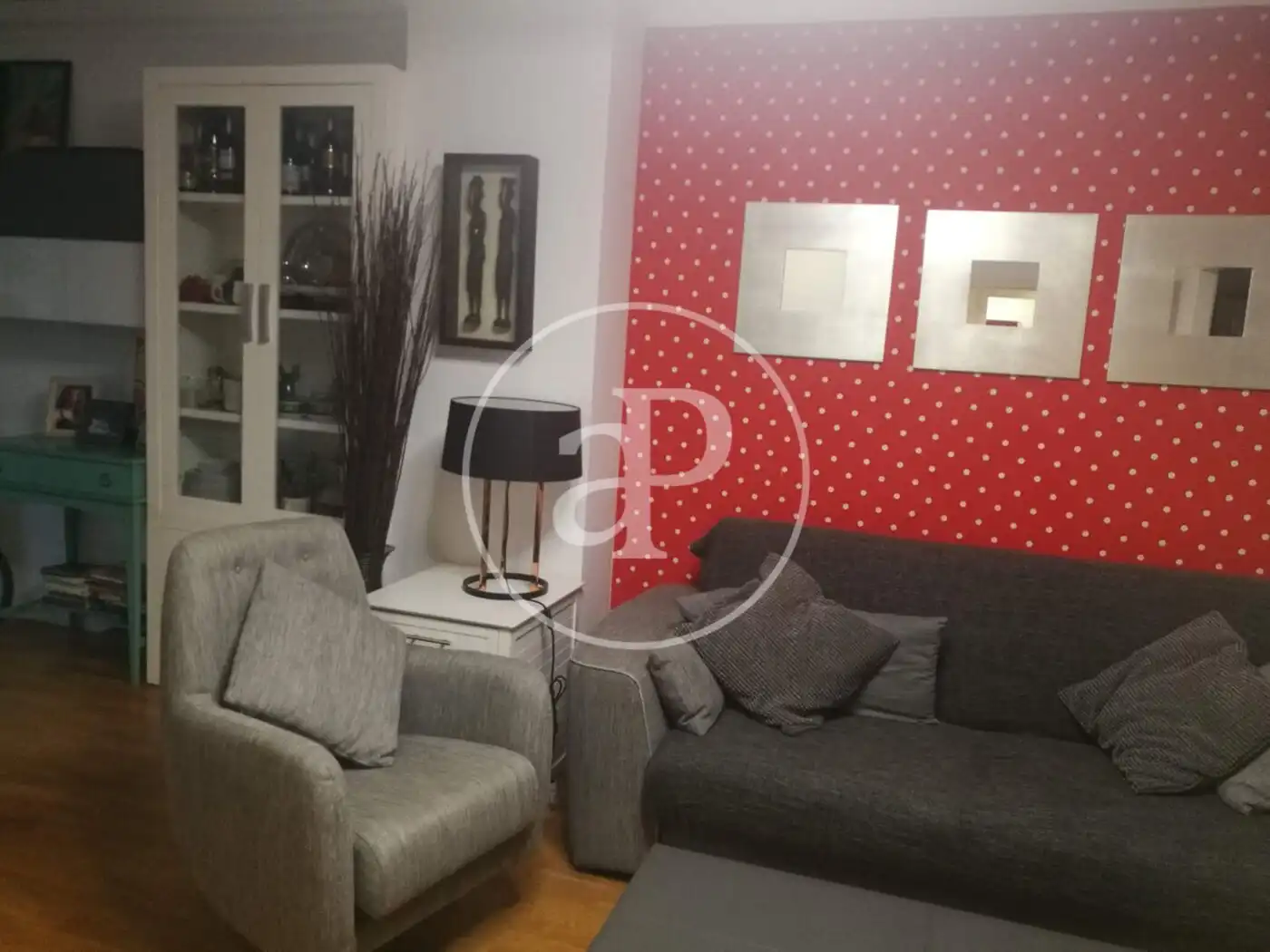 Wohnzimmer von Wohnung zur Miete in Valencia mit Klimaanlage, Möbliert und Balkon