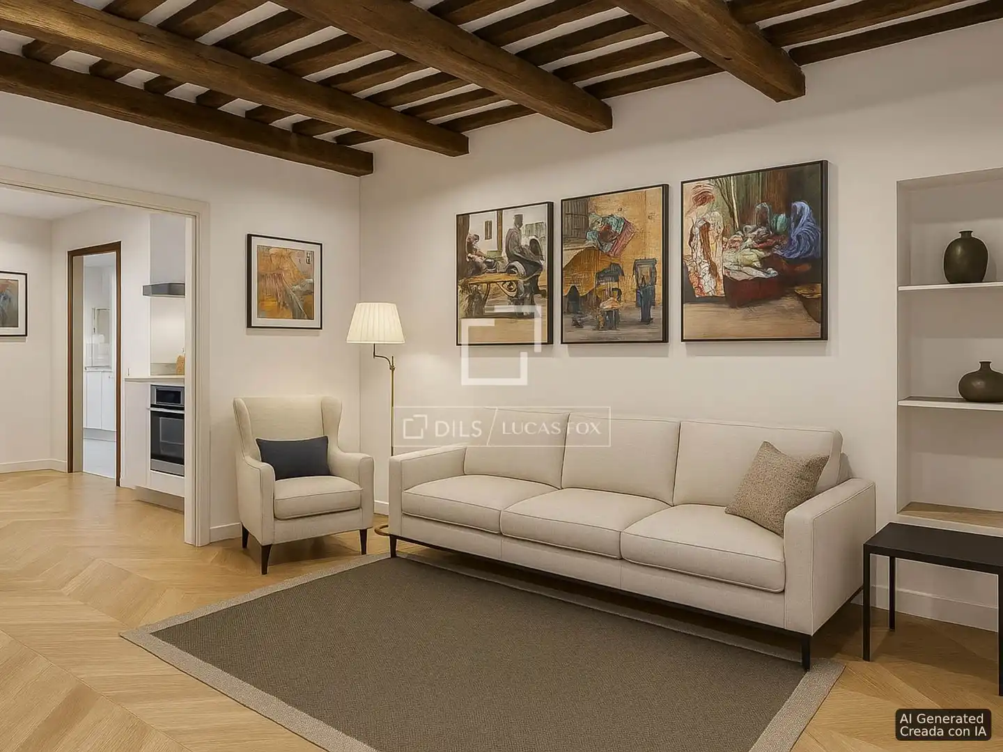 Sala de estar de Piso en venta en Barcelona con Calefacción, Terraza y Balcón