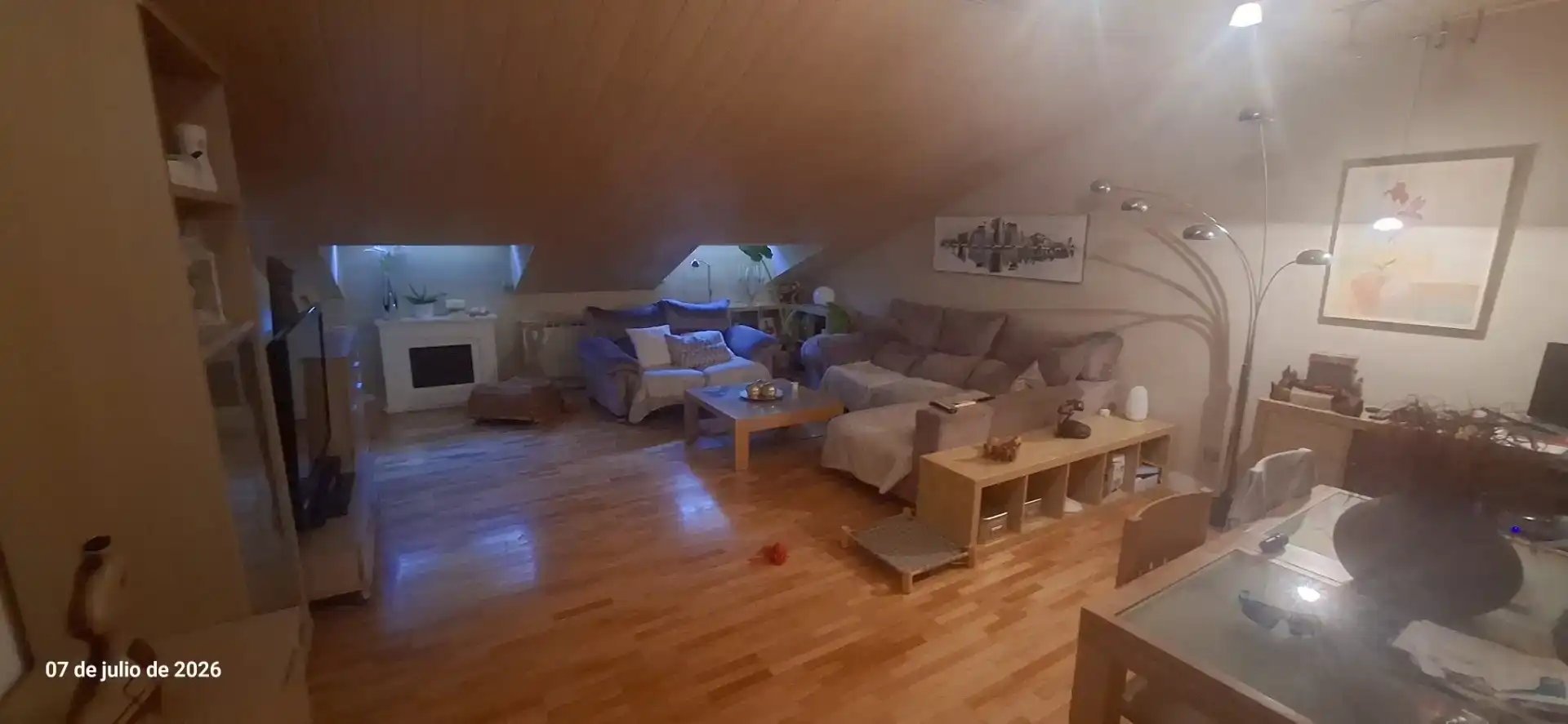 Wohnzimmer von Dachboden zum Verkauf in Calahorra mit Klimaanlage, Parkett und Abstellraum