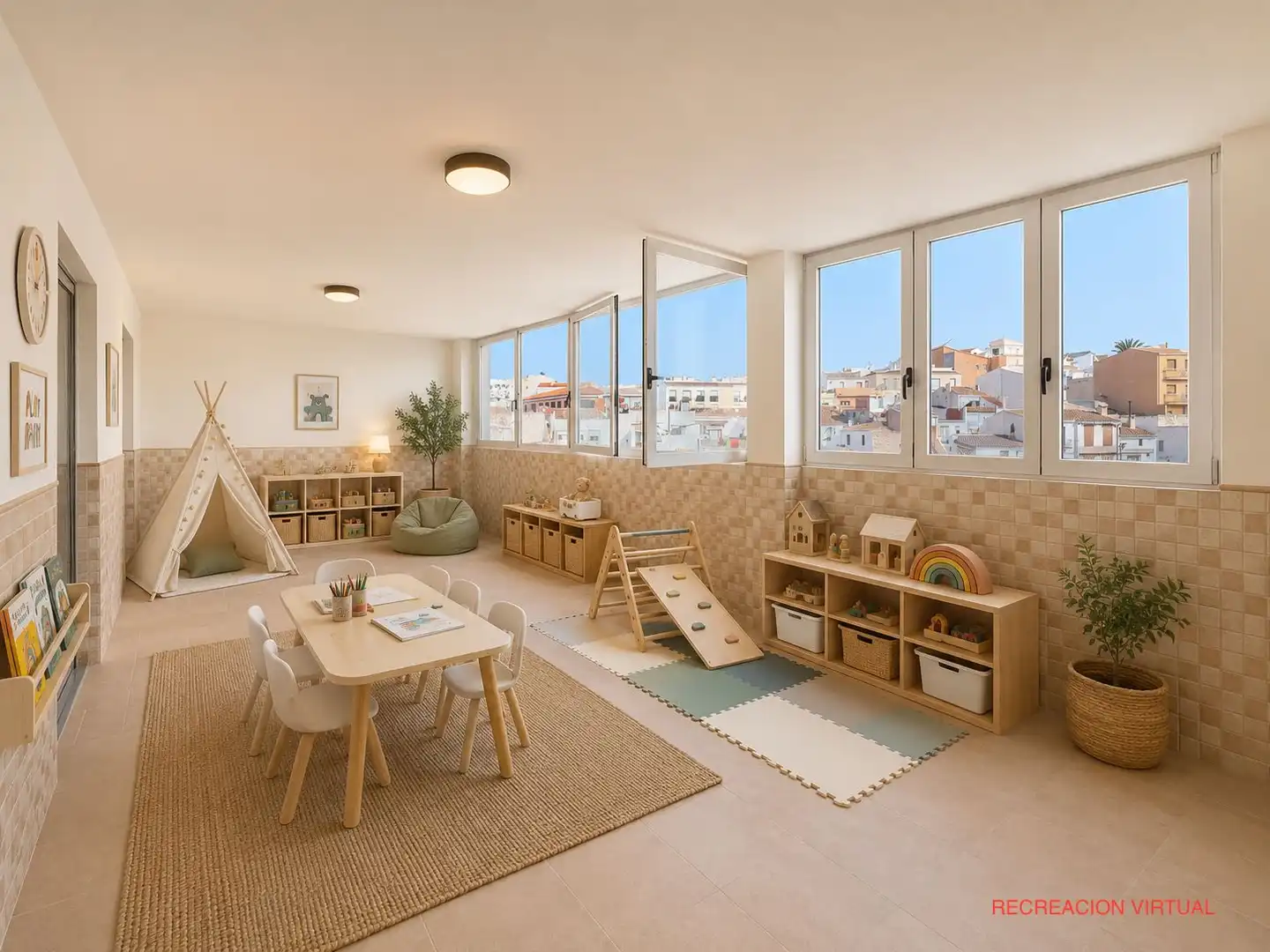 Sala d'estar de Apartament en venda en Benitachell / El Poble Nou de Benitatxell amb Aire condicionat, Calefacció i Terrassa