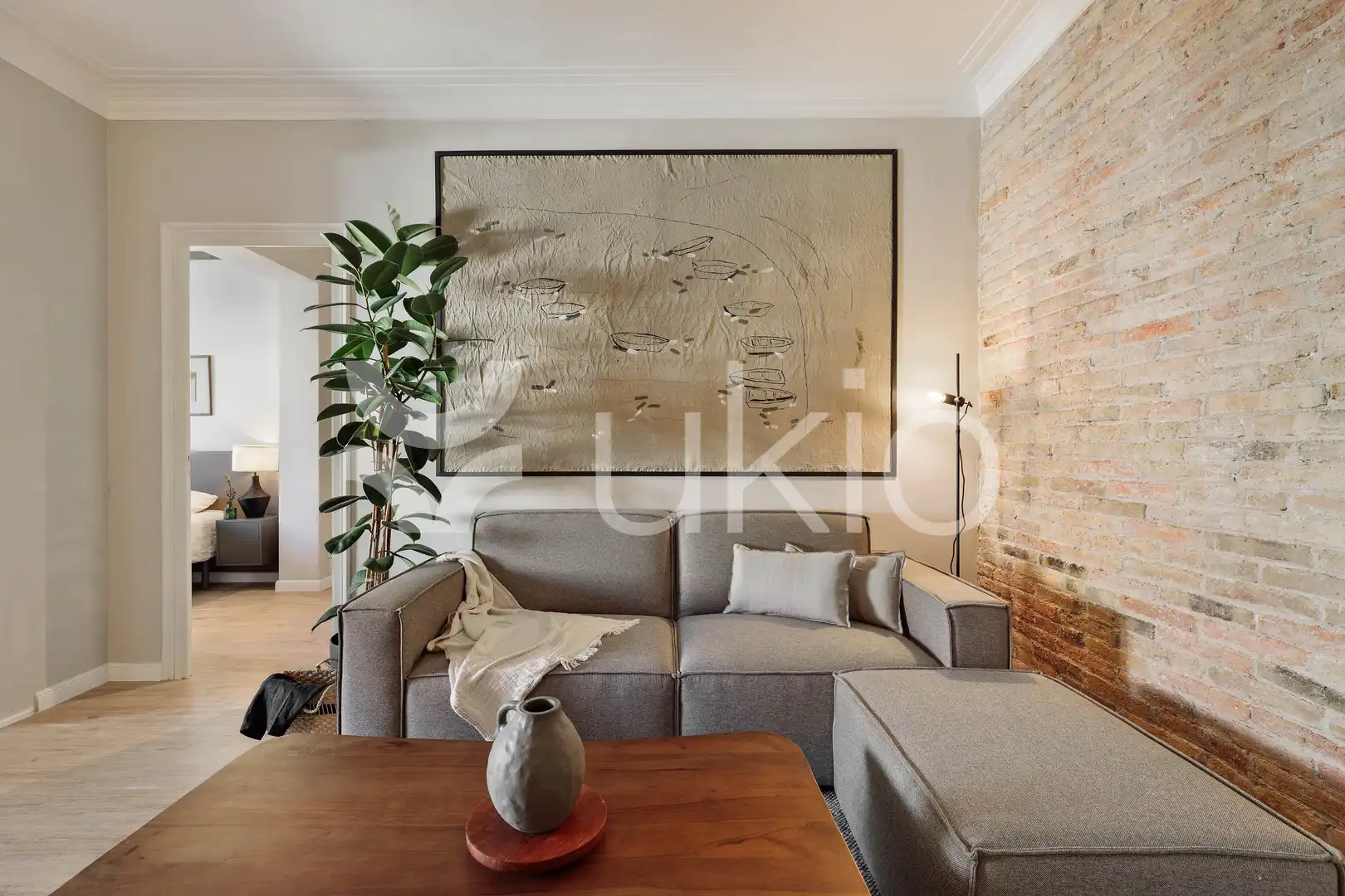 Living room of Apartments for rent in Barcelona  with Air Conditioner, Heating and Furnished