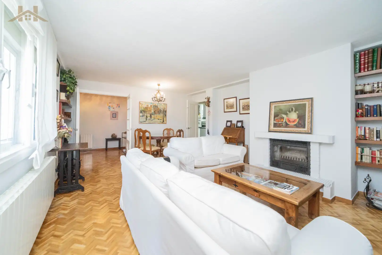 Sala de estar de Piso en venta en Galapagar con Calefacción, Parquet y Terraza