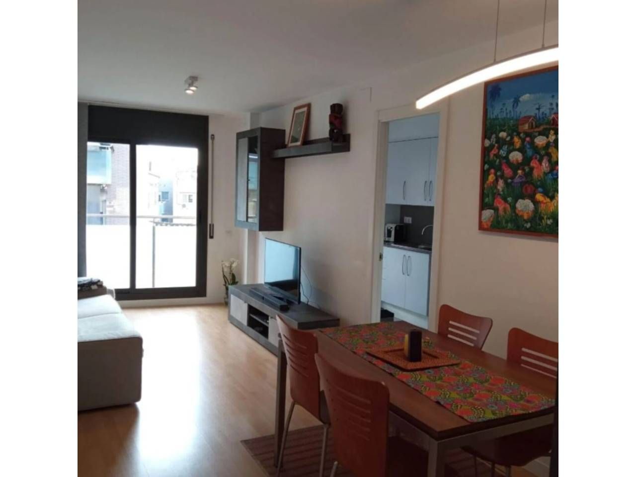 Living room of Flat to rent in Cornellà de Llobregat  with Air Conditioner, Heating and Parquet flooring