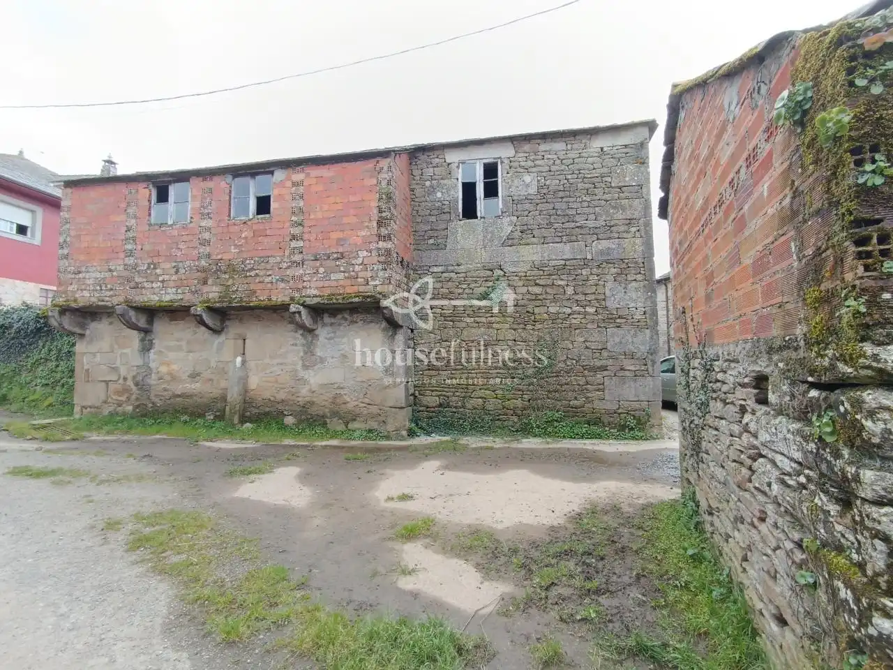 Vista exterior de Finca rústica en venta en Friol con Calefacción, Jardín privado y Terraza