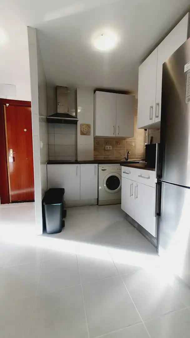 Kitchen of Flat for rent in Madrid  with Air Conditioner, Furnished and Washing machine
