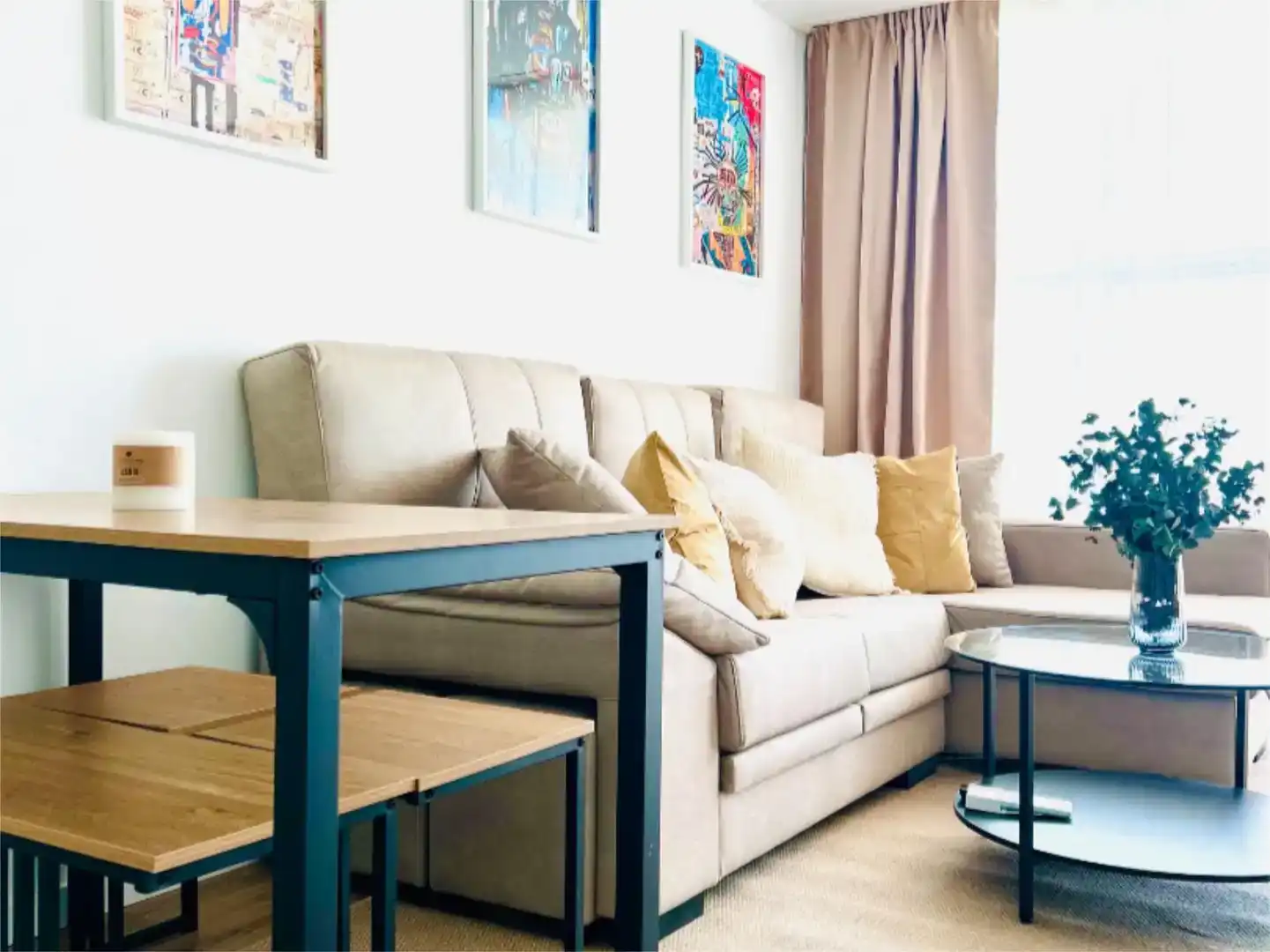 Living room of Flat for rent in Eivissa  with Air Conditioner, Swimming Pool and Balcony
