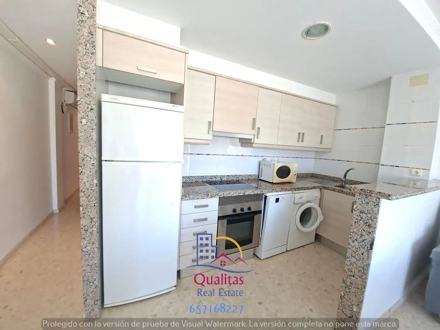 Cocina de Apartamento de alquiler en Oliva con Aire acondicionado, Calefacción y Terraza