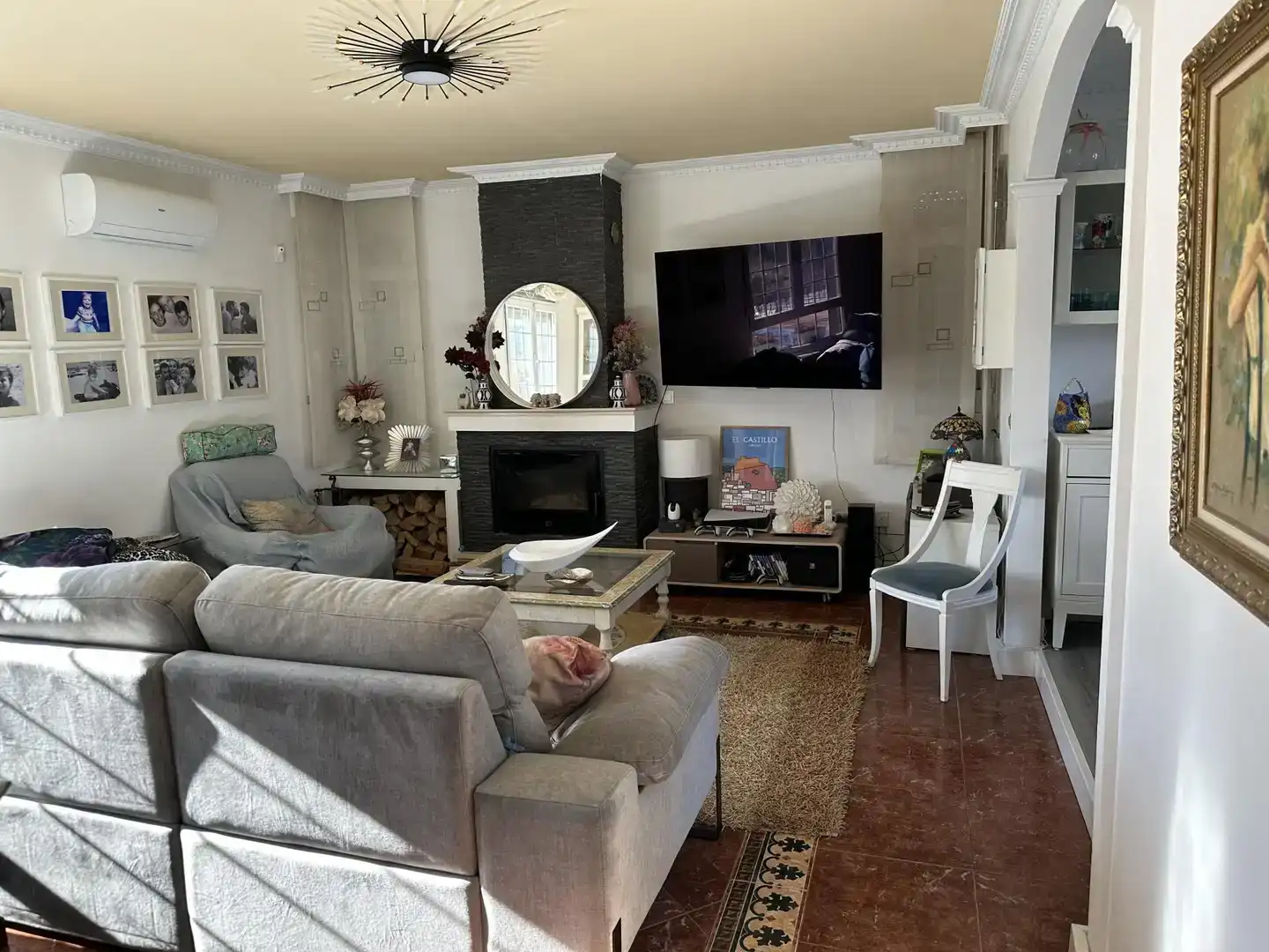 Sala de estar de Casa o chalet en venta en Huércanos con Aire acondicionado, Jardín privado y Parquet