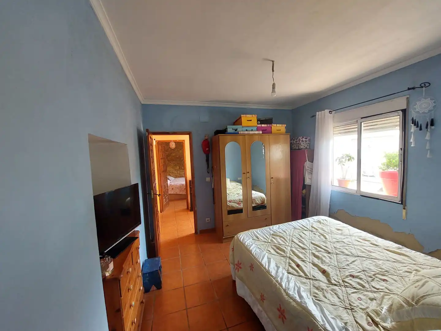Schlafzimmer von Einfamilien-Reihenhaus zum Verkauf in Dénia mit Privatgarten und Möbliert