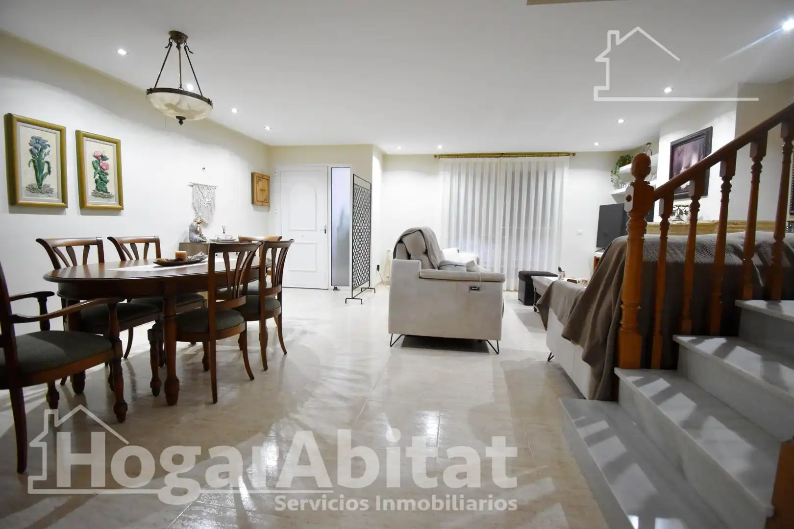 Sala de estar de Casa adosada en venta en El Real de Gandia con Aire acondicionado, Terraza y Trastero