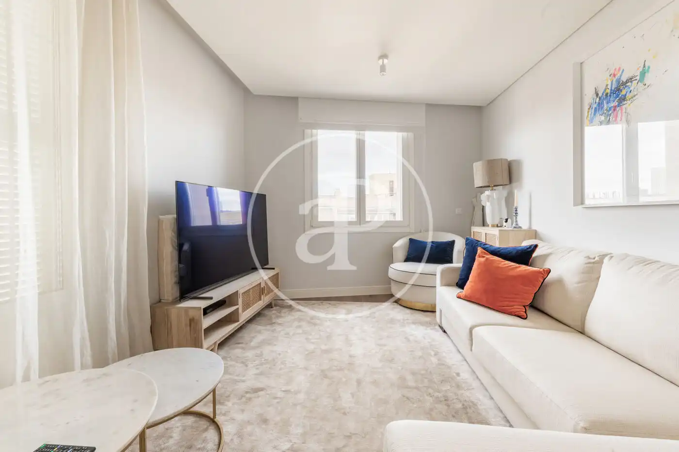 Wohnzimmer von Wohnung zum Verkauf in Madrid mit Klimaanlage, Heizung und Terrasse