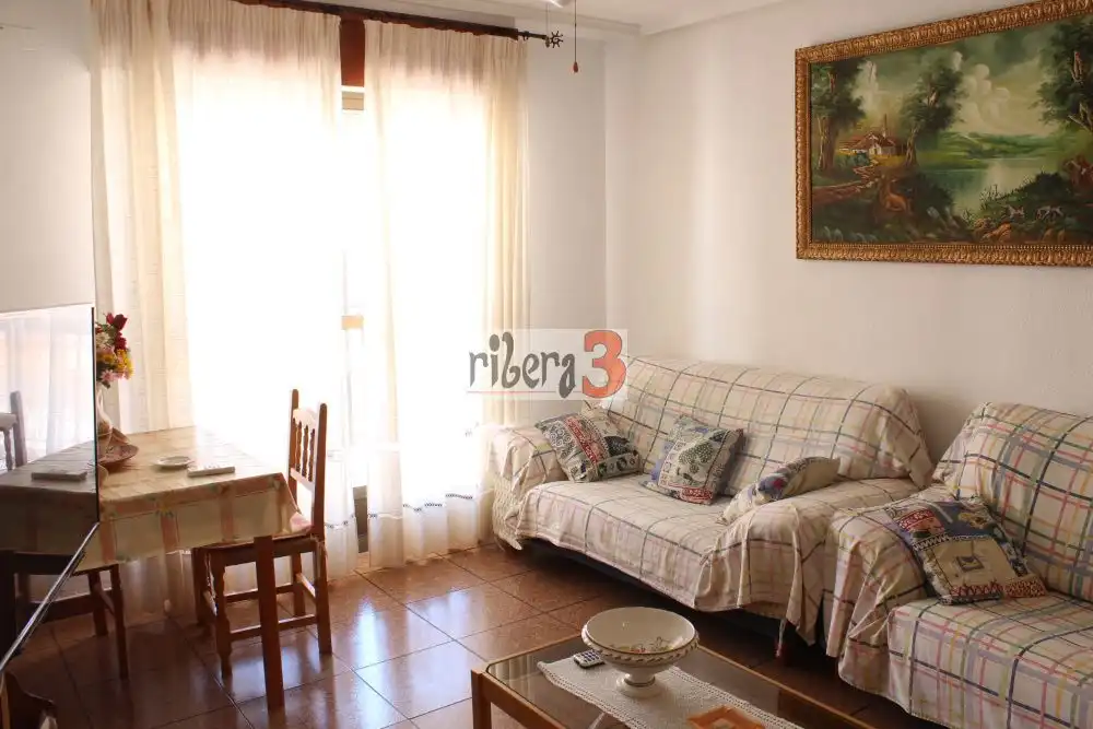 Living room of Flat for sale in San Javier  with Air Conditioner, Terrace and Furnished
