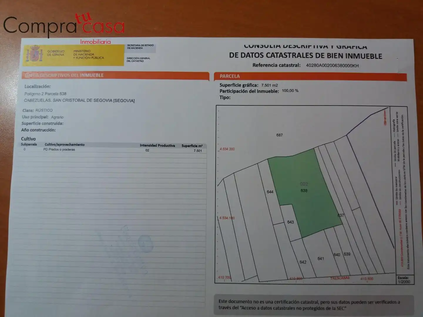 Finca rústica en venta en San Cristóbal de Segovia