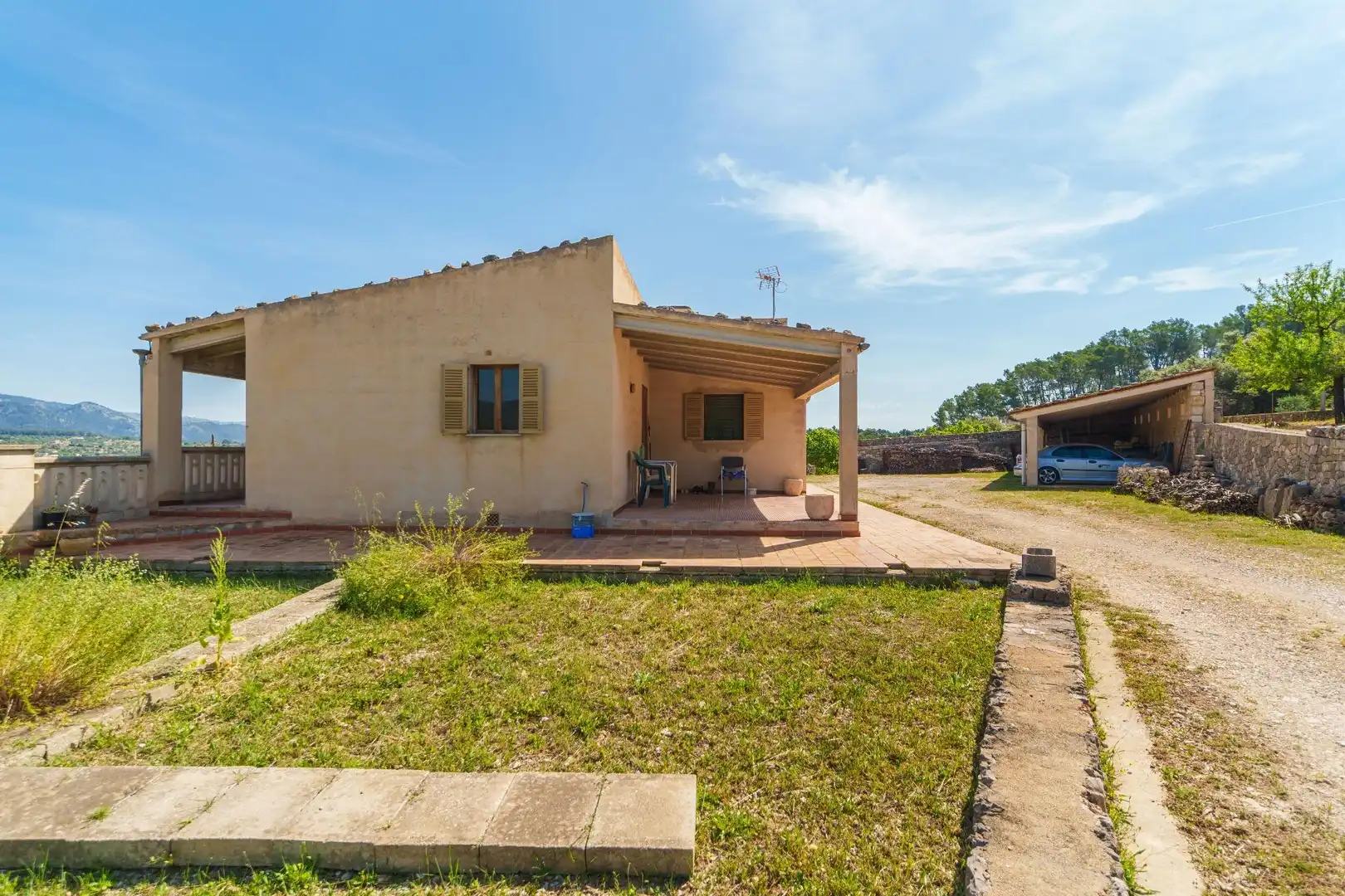 Vista exterior de Finca rústica en venta en Selva con Jardín privado, Terraza y Trastero