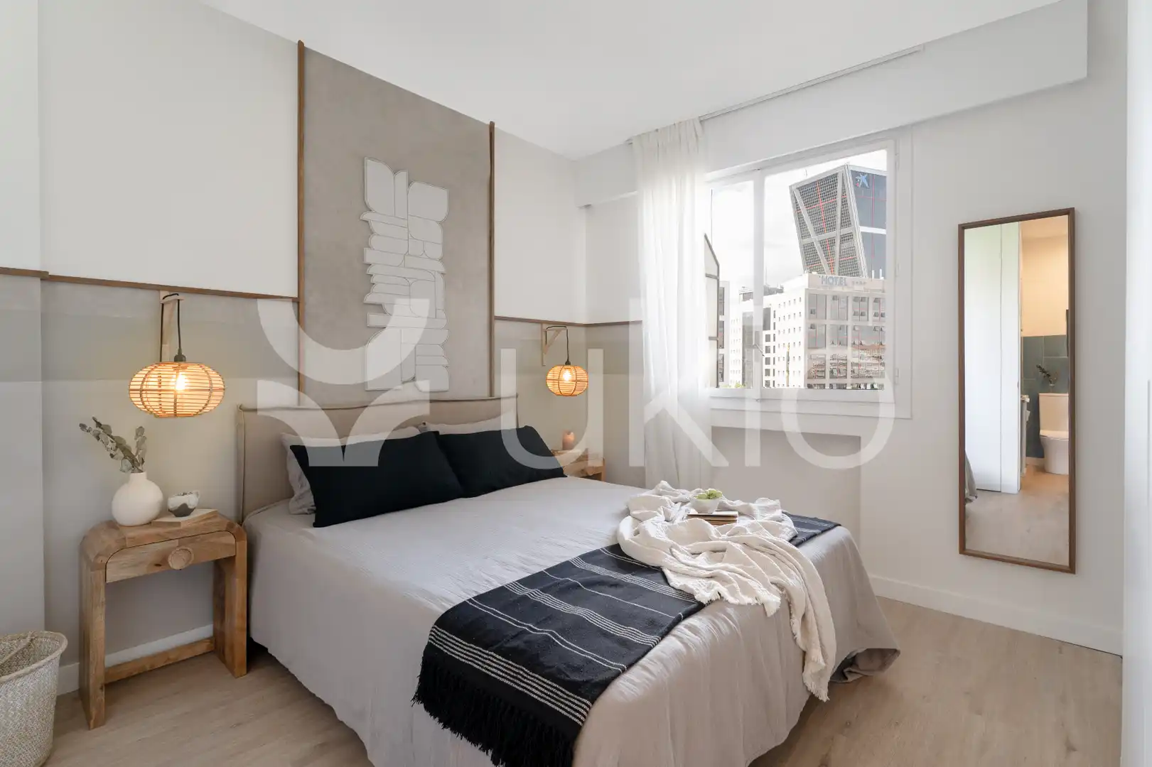 Habitación de Apartamento de alquiler en Madrid con Aire acondicionado, Calefacción y Amueblado