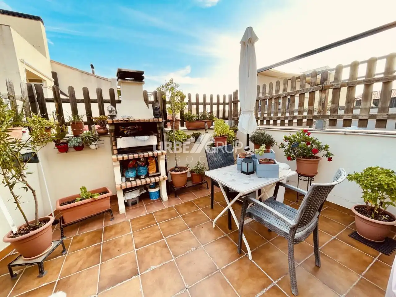Terrasse von Wohnung zum Verkauf in Terrassa mit Klimaanlage, Heizung und Privatgarten