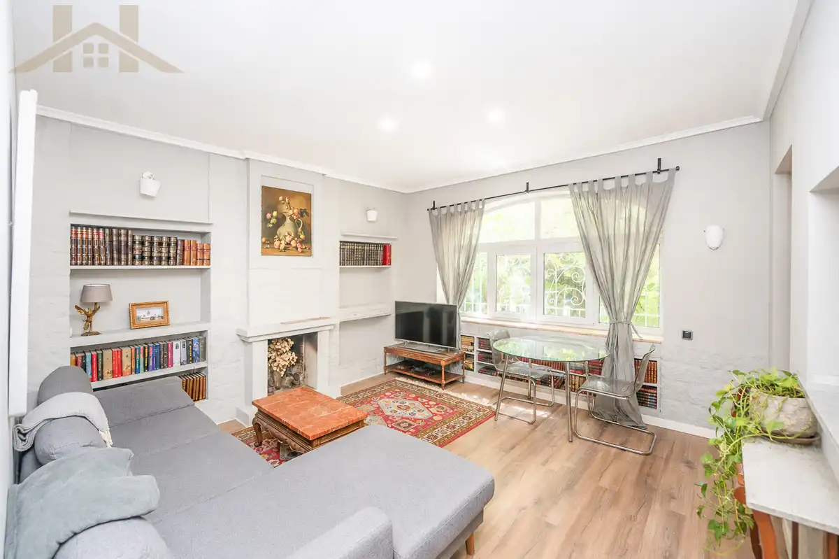 Sala de estar de Finca rústica en venta en El Escorial con Jardín privado, Parquet y Terraza