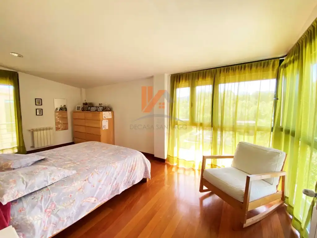 Habitación de Casa o chalet en venta en Teo con Jardín privado, Terraza y Piscina