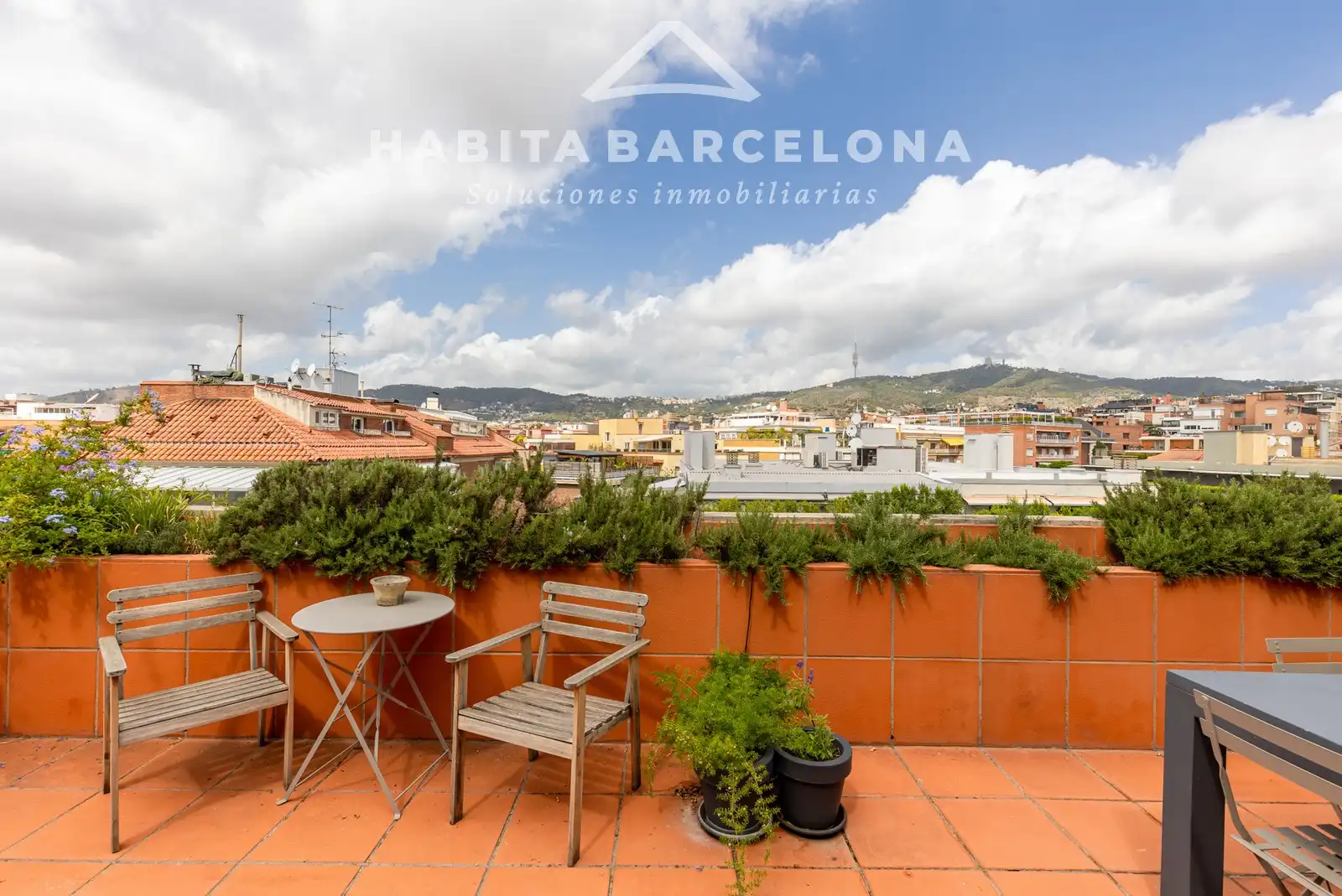 Terraza de Piso de alquiler en Barcelona con Aire acondicionado, Calefacción y Parquet
