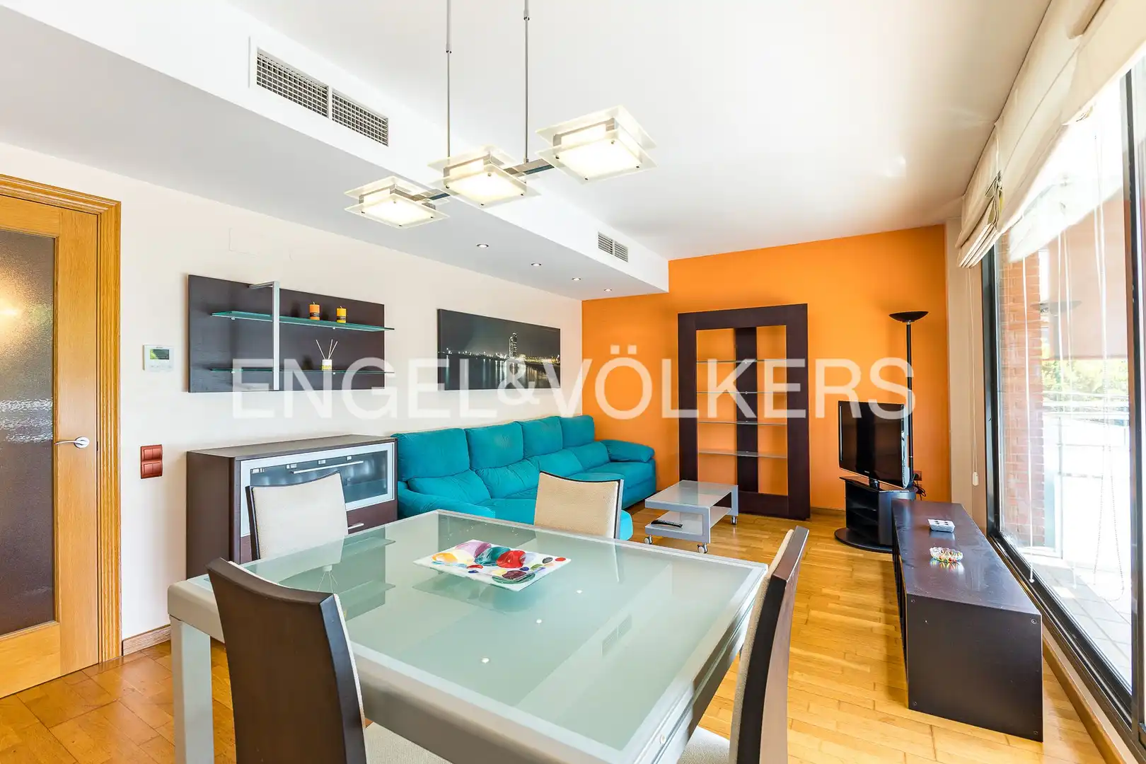 Living room of Flat for sale in Gavà  with Air Conditioner, Heating and Parquet flooring