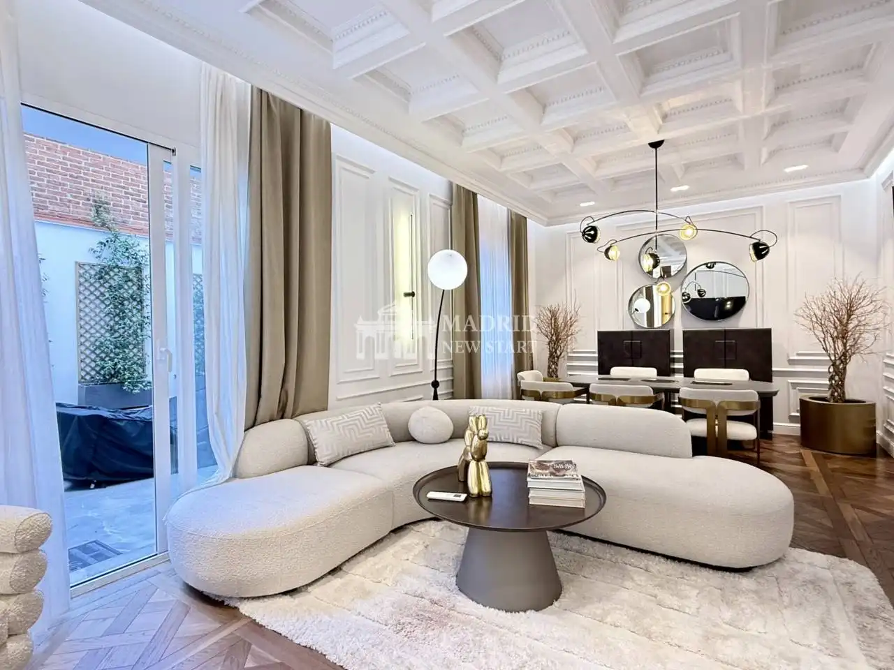 Wohnzimmer von Wohnung zur Miete in Madrid mit Klimaanlage, Heizung und Terrasse