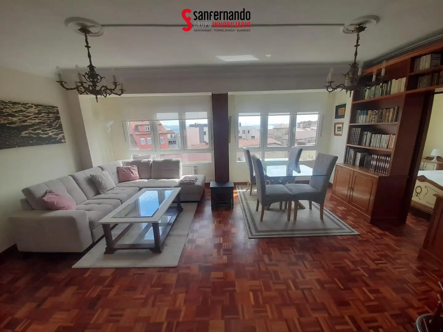 Sala d'estar de Pis de lloguer en Santander amb Calefacció i Moblat